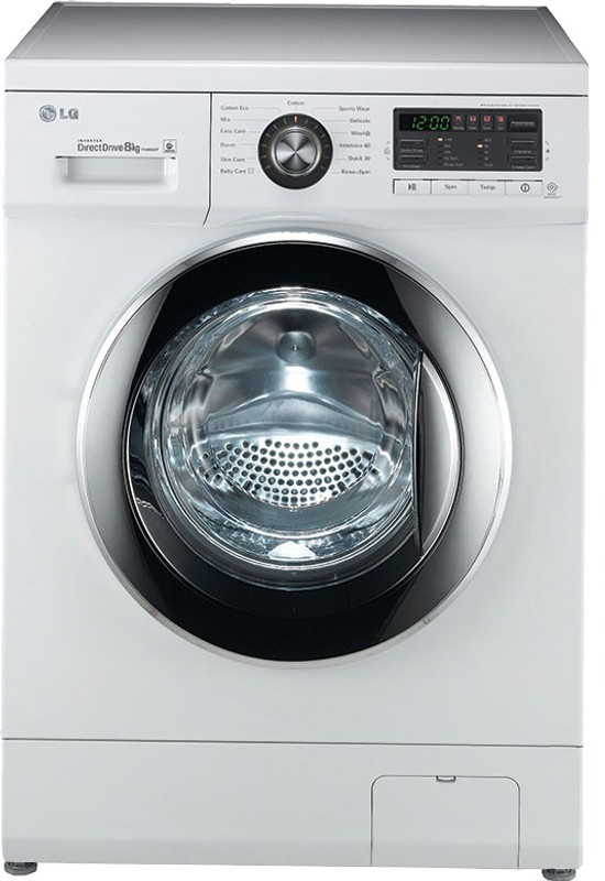 LG 8 kg Fully Automatic Front Load with In-built Heater(F1496TDP23)