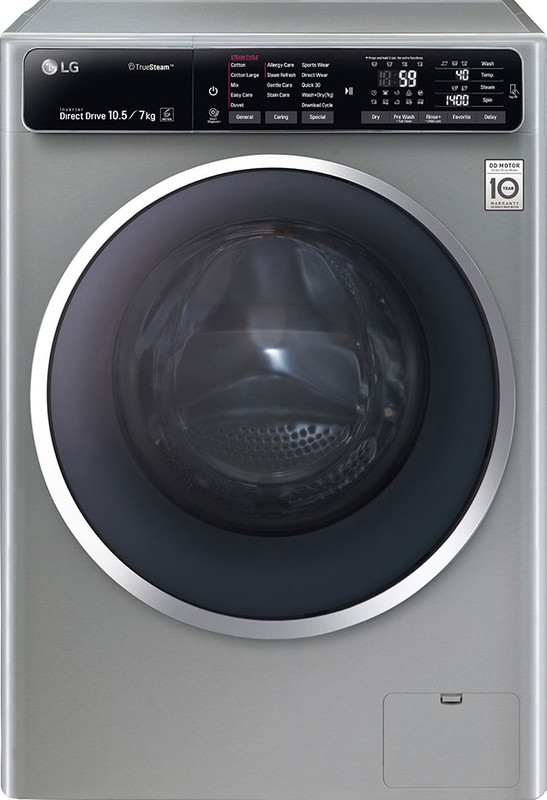 LG 10.5/7 kg Washer with Dryer with In-built Heater(FH4U1JBHK6N)