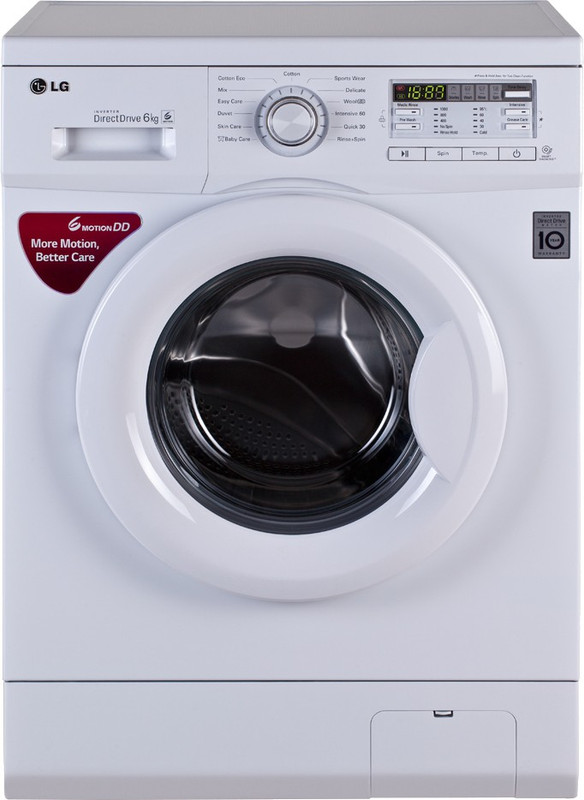 LG 6 kg Fully Automatic Front Load Washing Machine White(FH0B8NDL22)