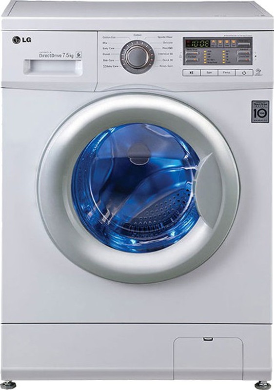 LG 7.5 kg Fully Automatic Front Load with In-built Heater White(FH0B8EDL21)