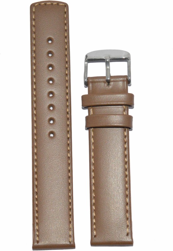 Kolet Plain Parallel 18BE 18 mm Leather Watch Strap(Beige)