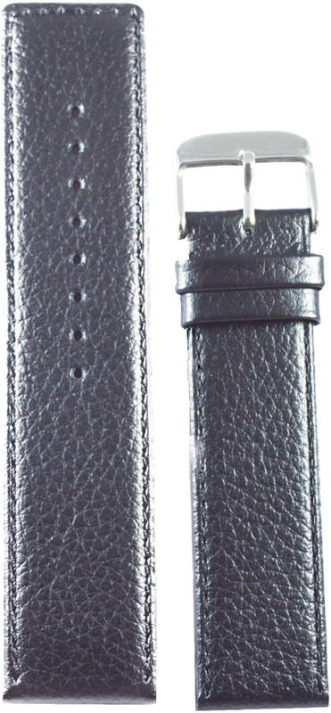 Kolet Parallel 24 mm Leather Watch Strap(Black)