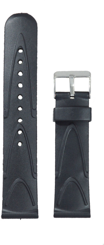 Kolet V 22 mm PVC Watch Strap(Black)