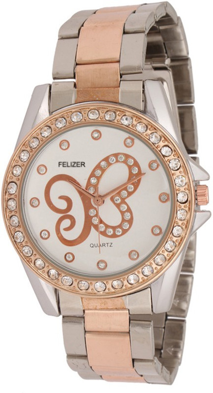 Felizer Rose Gold Diamond Analog Watch - For Women Felizer Rose Gold Diamond Analog Watch - For Women