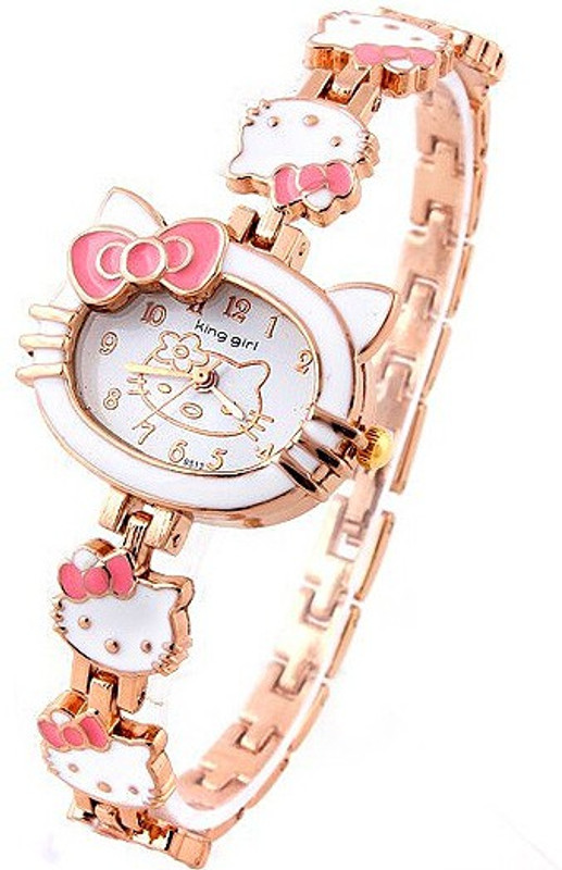 King Girl NE-BRACELET Kitty Analog Watch - For Women