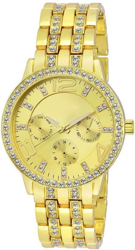 Declasse GENEVA-SERIES GOLDEN COLOR DIAMOND STUDDED Analog Watch - For Girls Declasse GENEVA-SERIES GOLDEN COLOR DIAMOND STUDDED Analog Watch - For Girls