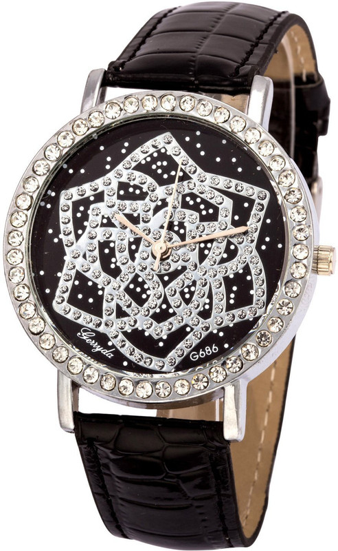 Gerryda G686 Black Analog Watch - For Women