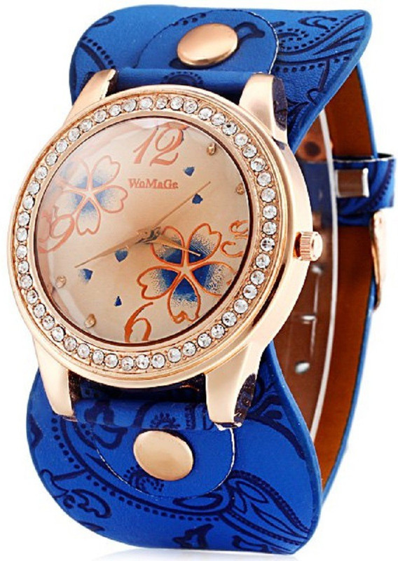 Womage 628-4 Big Strap Analog Watch - For Women