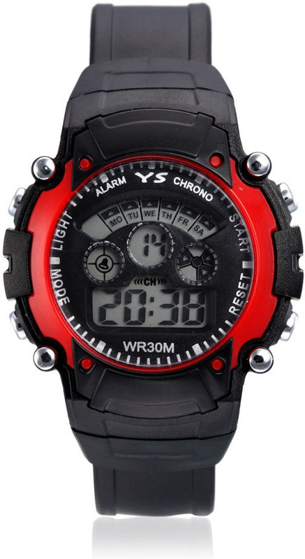 Aviva Sports SS - Red In Black Digital Watch - For Boys
