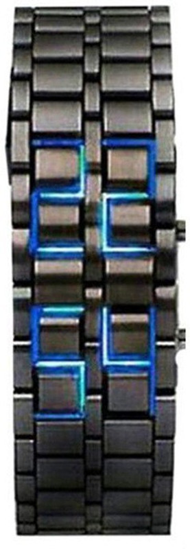 Felizo LED (Black with Blue LED) LED Metal Band watch Digital Watch - For Men