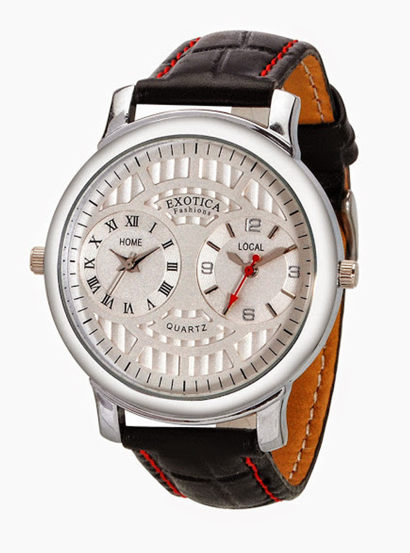 Exotica Fashions EF-82-Dual-White. Analog Watch - For Men