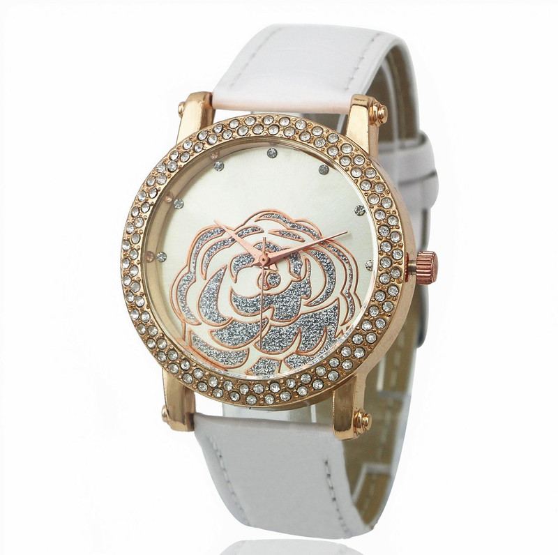 Geneva Platinum Camellia Flower Dial GP 252 Analog Watch - For Women