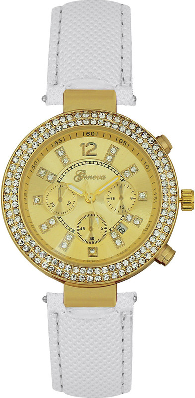 Geneva Platinum Double Layer Studded GP 248 Smart Analog Watch - For Women