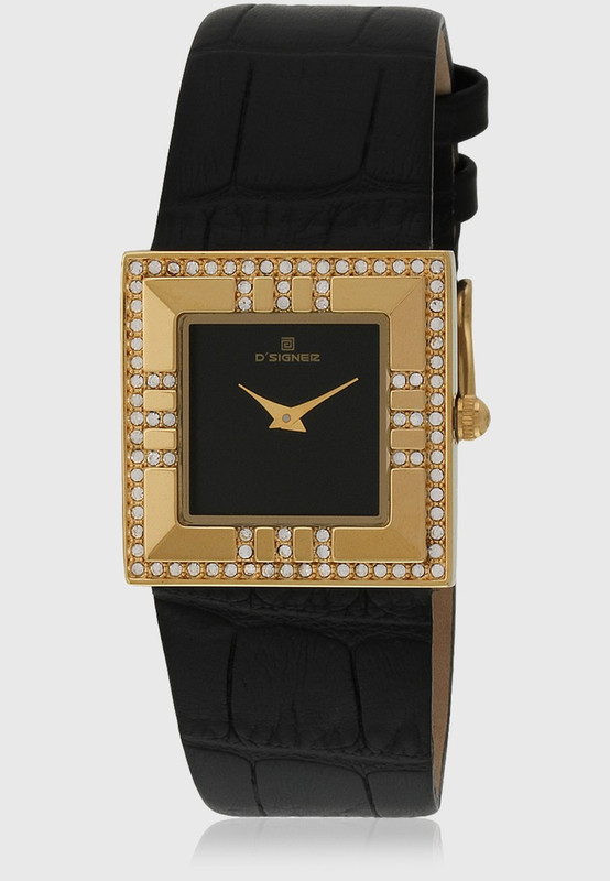 D'signer 621Gl_Blk Black Analog Watch - For Women