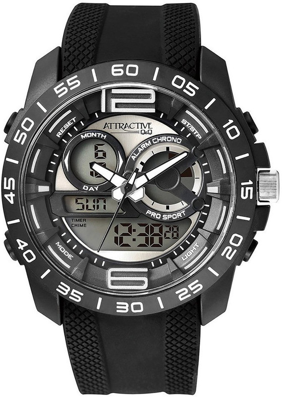 Q&Q DE11-501Y Attractive Series Analog-Digital Watch - For Men