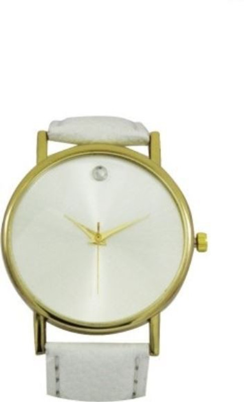 vency creation SINGLE DIAMOND White 002 Analog Watch - For Women
