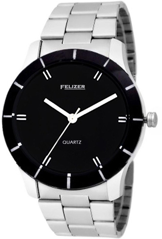 Felizer Steel Black Dial Analog Watch - For Men Felizer Steel Black Dial Analog Watch - For Men