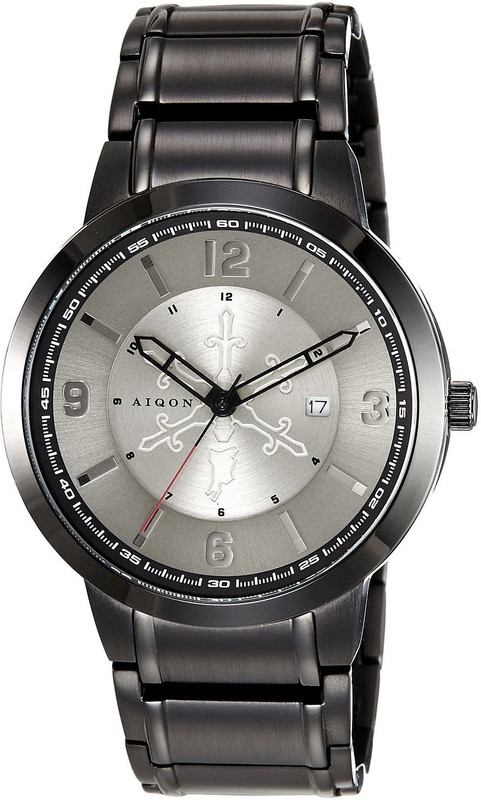 Aiqon S0880001 - Grey Victorian Star Analog Watch - For Men Aiqon S0880001 - Grey Victorian Star Analog Watch - For Men
