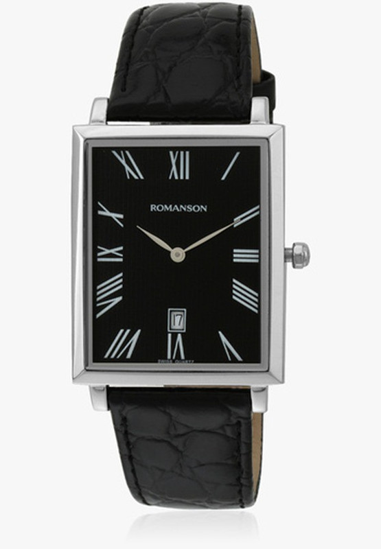 Romanson Tl6522cmwbk Swiss Quartz Analog Watch - For Men