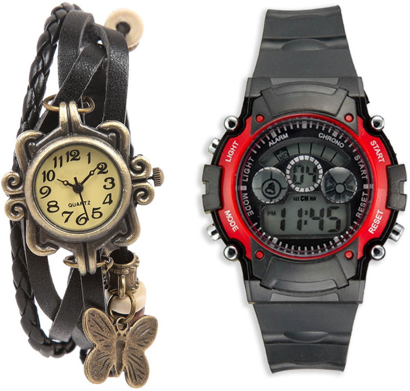 Sir Time combo of Bracelet & Sporty Analog-Digital Watch - For Men & Women Sir Time combo of Bracelet & Sporty Analog-Digital Watch - For Men & Women