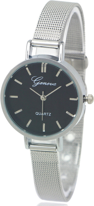 Geneva Platinum Slim Mesh Strap Analog Watch - For Women