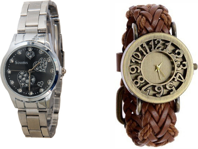 Sooms UY0868 PACK OF 2 MAGNIFICENT WOMEN WATCHES Analog Watch - For Women