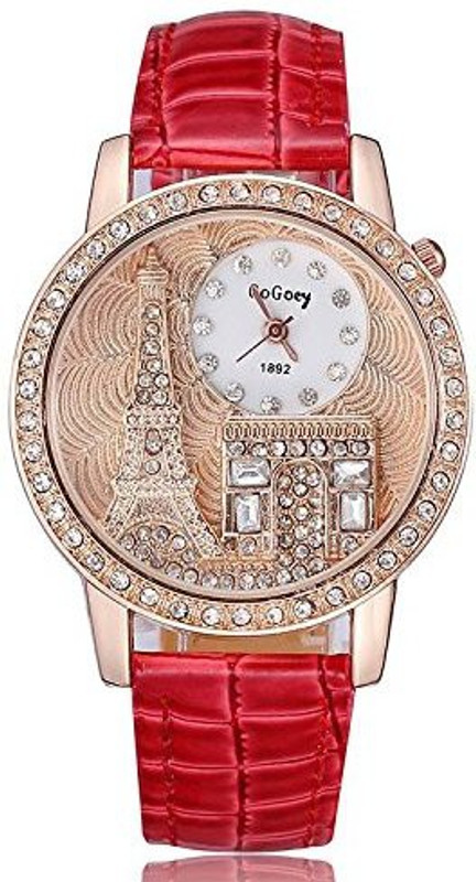 Gogoey Diamond Studed Eiffel Tower Analog Watch - For Women