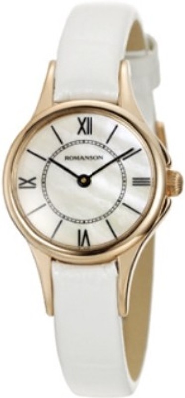 Romanson Rl0368lrwh Swiss Quartz Analog Watch - For Women