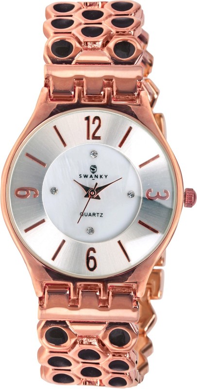 Swanky C-WW-Blktikka(CK-4366)-Wh Analog Watch - For Women