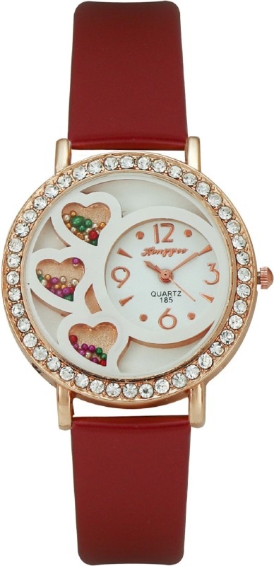 Hongyee A185 Three Hearts Analog Watch - For Women