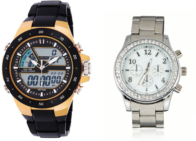COSMIC EFHGRT645 Analog-Digital Watch - For Couple