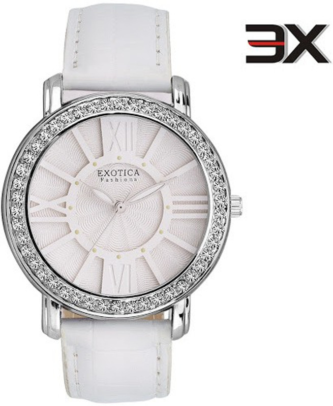 Exotica Fashions EF-70-White-New New Series Analog Watch - For Women