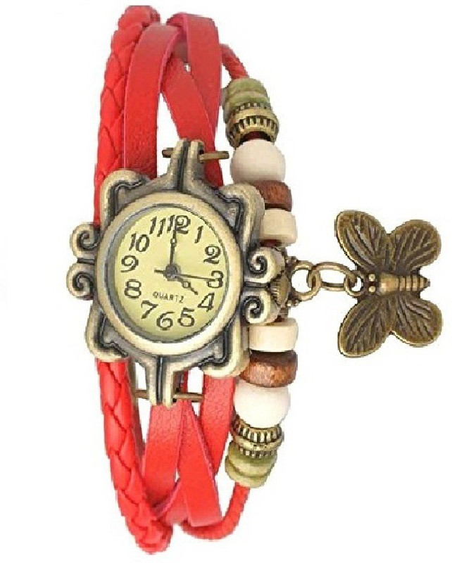 Rokcy Fancy Butterfly Analogue Beige Dial Women's Watch Analog Watch - For Girls