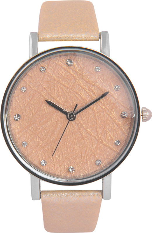 3wish Beige Dial Leather Strap Analog Watch  - For Women