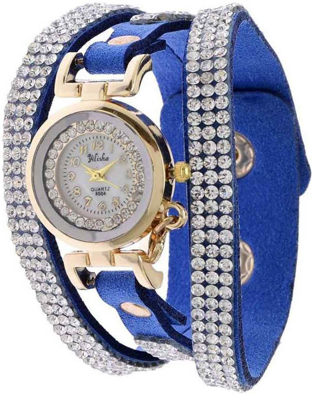 Felizo Designer Diamond Vintage Bracelet Latkan Watch with Hanging Butterfly Analog Watch - For Girls