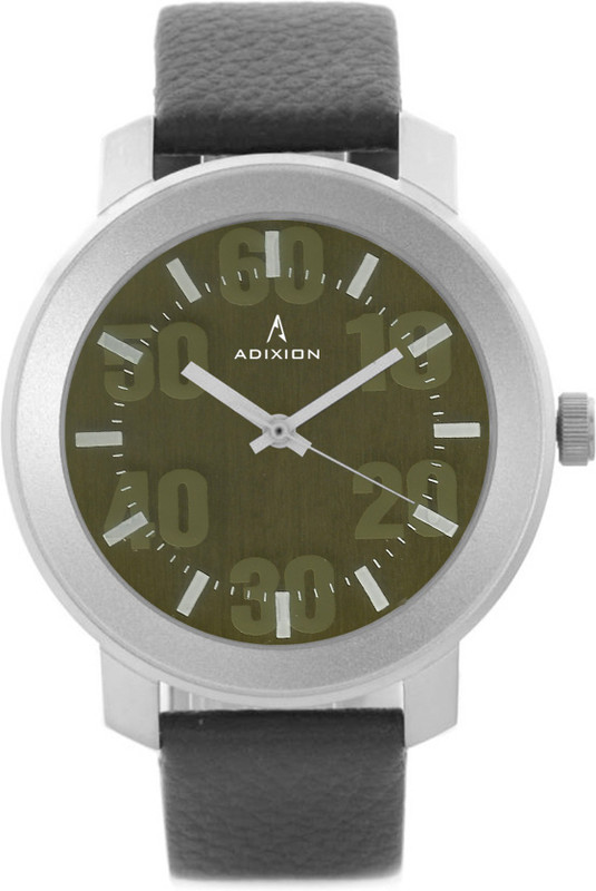 ADIXION 3120SL05 New Stainless Steel watch with Genuine Leather Strep. Men's Watch image.