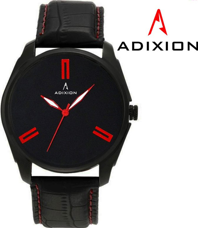 ADIXION AD1013NL01 New Leather Steel Ip Black Pleting WATCH Men's Watch image.