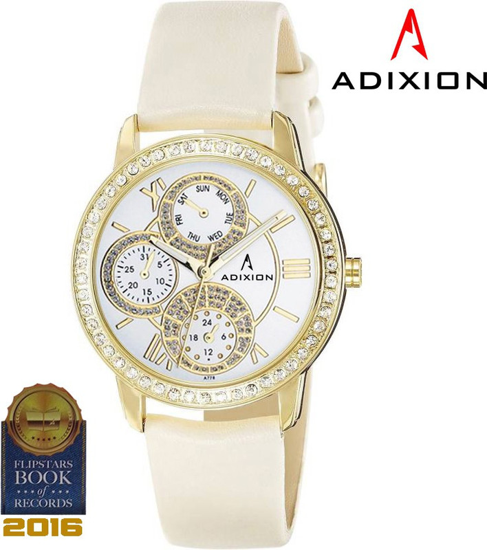 ADIXION 9743YL03 New Series Genuine Leather Watch with Chronograph Pattern Analog Watch - For Men & Women