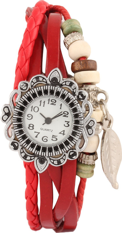 COSMIC SILVER RED BRACELET WATCH HAVING VINTAGE PENDENT -STAR MODEL-1 Analog Watch - For Women