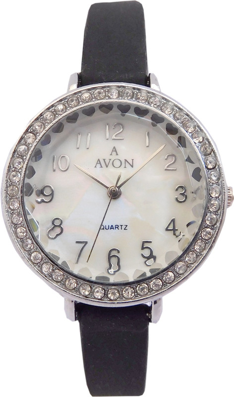 A Avon PK_910 Crystal Stone Bezel Analog Watch - For Girls