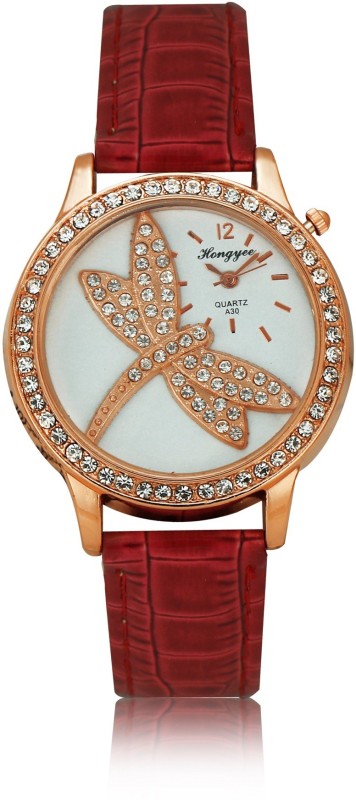 Hongyee A30 Dragonfly Analog Watch - For Women