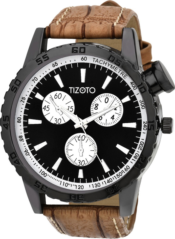 Tizoto tzom633 Tizoto Black dial metal analog watch Analog Watch - For Men