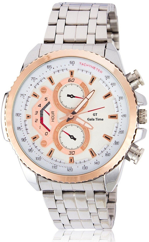 GT Gala Time Chronograph Design Steel Strap Analog Watch - For Men
