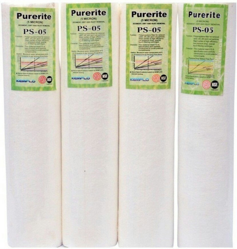 kemflo PABS02 Solid Filter Cartridge(5, Pack of 4) RS.299 (68.00% Off) - Flipkart