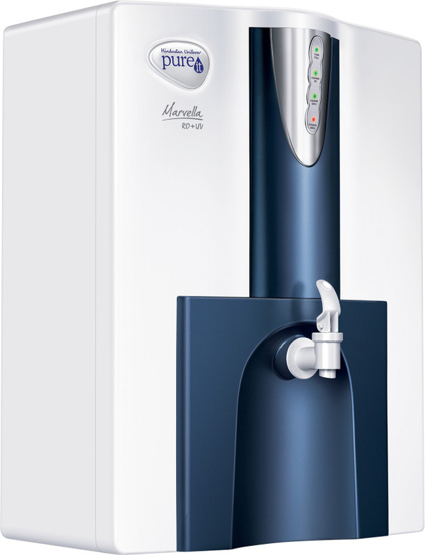 Pureit Marvella 10 L RO + UV Water Purifier(White & Blue) RS.15491 (16.00% Off) - Flipkart