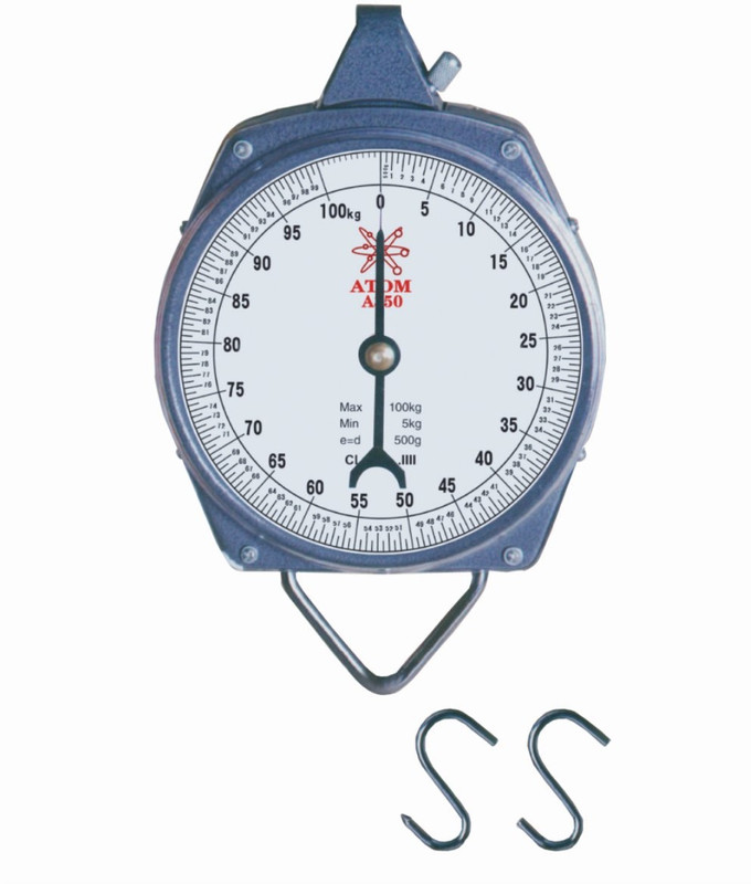 Atom 100 Kg Hanging Dial Weighing Scale(Grey)