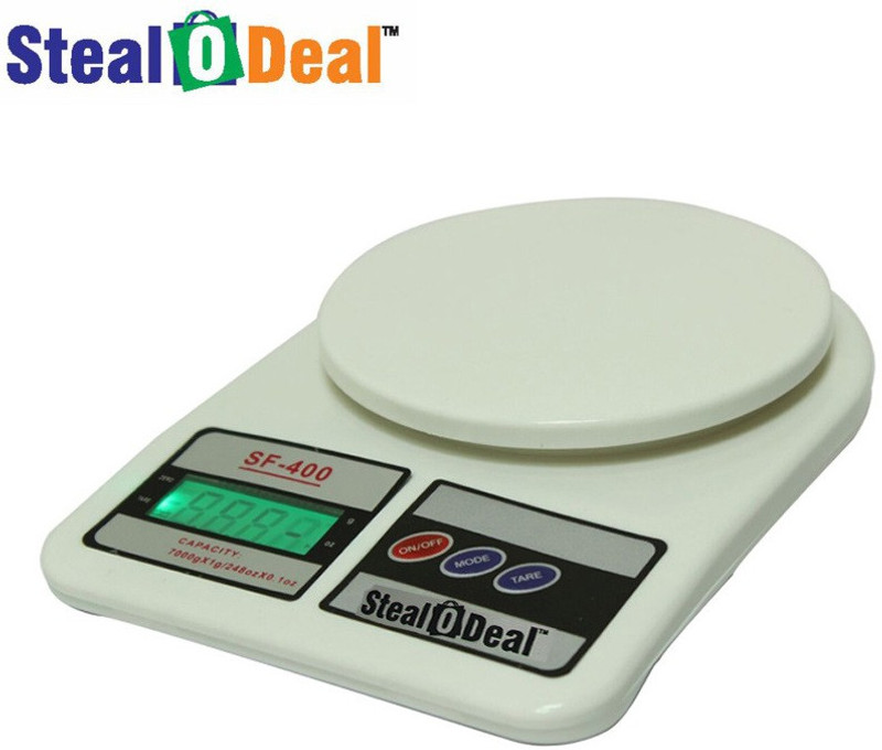 StealODeal Backlight White 10kg Digital Kitchen Weighing Scale(White)