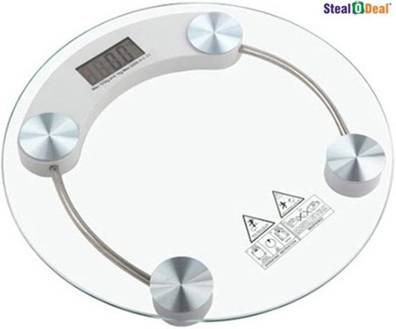 Stealodeal Digital Personal/Bathroom Round Weighing Scale(Clear)