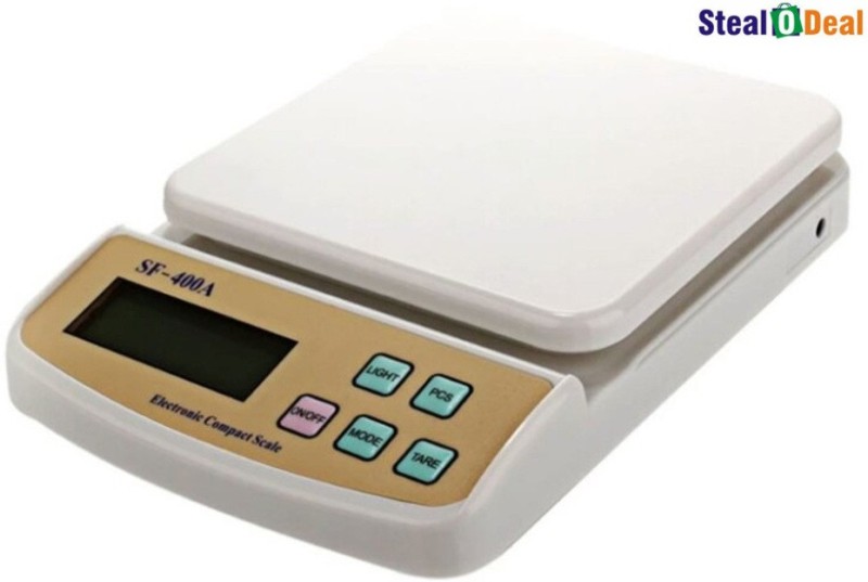 Stealodeal Digital Multi-Purpose Kitchen 10 Kg Weighing Scale(White)