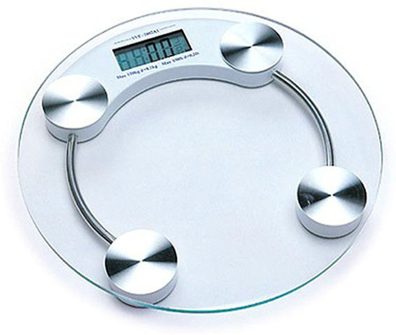 Creative Via Health Checkup Fitness Round Weighing Scale(Transparent)